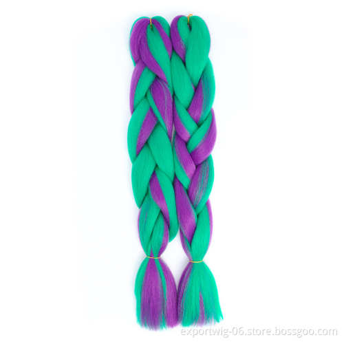 wholesalers candy color braiding hair crochet  24inch synthetic hair extension mix color jumbo braid hair for braiding